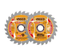 INGCO 2-Pack 140mm Ultra-thin TCT Saw Blade Set 24T, 20mm Arbor, 16mm Reduction Ring TSB1403