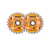 INGCO 2-Pack 165mm Ultra-thin TCT Saw Blade Set 24T, 20mm Arbor, 16mm Reduction Ring TSB1653