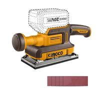 INGCO 20V Cordless Finishing Sander (Body Only), Brushless Motor, 13000Aluminum Durable Base CFSLI2031