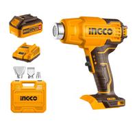 Ingco 20V Cordless Heat Gun Lithium-Ion Battery Included With Charger & Accessories