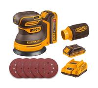 INGCO 20V Cordless Random Orbit Sander 125mm, Brushless Motor, 6 Variable Speeds, Electric Sander Ideal for Sanding, Polishing Wood, Home Improvements CROSLI20021