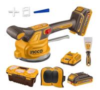 INGCO 20V Cordless Tile Vibration Machine 130mm, 6-Speed Adjustment 10000RPM with 1Pcs 2.0Ah Battery and 1Pcs Charger CTVLI20018