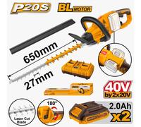 Ingco Hedge Trimmer Rotating Handle - Cordless 40V Blade Length 65Cm