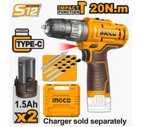Ingco Impact Drill Brushless Cordless 12V Lightweight