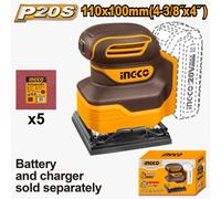 INGCO Sheet Sander Cordless Base 110mm x 100mm Soft Grip (Body Only)