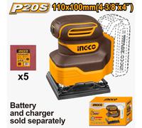 INGCO Sheet Sander Cordless Base 110mm x 100mm Soft Grip (Body Only)