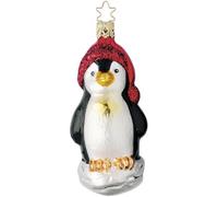 Inge-Glas 85100705 Christmas Penguin Glass Ornament Hand-Blown and Hand-Painted 12 cm