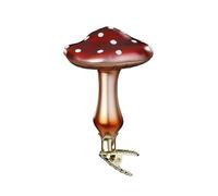 Inge-Glas Forest Mushroom 10046S023 IGM German Glass Christmas Ornament