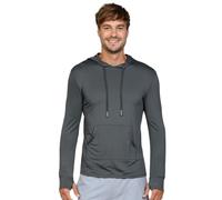 INGEAR Sun Shirts for Men - Lightweight SPF 50+ UV Protection Hoodie with Pocket for Fishing, Running, Hiking, Swim Rashguard, Charcoal, XL