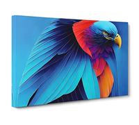 Ingenious Eagle Bird Canvas Print | Gallery Wrapped 30mm Frame Wall Art | 30x20 inches | Ready to Hang | Contemporary Animals Picture | Living Room Bedroom Lounge Office