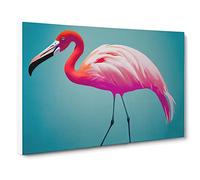 Ingenious Flamingo Canvas Print | Gallery Wrapped 30mm Frame Wall Art | 30x20 inches | Ready to Hang | Contemporary Animals Picture | Living Room Bedroom Lounge Office