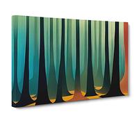 Ingenious Forest Canvas Print | Gallery Wrapped 30mm Frame Wall Art | 30x20 inches | Ready to Hang | Abstract Landscape Picture | Living Room Bedroom Lounge Office