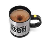 Ingenious Lazy Man Push Button Operated Self Stirring Mug with Steam Vented Lid