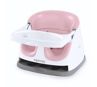 Ingenuity, Baby Base 2-in-1 Seat, Peony, Booster Chair, Dining and Feeding Seat for Toddlers, Easy to Clean with Removable and Self-Storing Tray, Ages