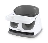 Ingenuity, Baby Base 2-in-1 Seat, Slate, Booster Chair, Dining and Feeding Seat for Toddlers, Easy to Clean with Removable and Self-Storing Tray, Ages