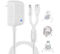 Ingenuity Baby Swing Charger - 2-in-1 Compact Portable Replacement Power Cord for Baby Rocker - Compatible With InLighten, Simple Comfort, ConvertMe, Swing'n Go - USB A & DC Plug Adapter