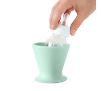 Ingenuity Bokee Baby Bottle Holder Hands Free - One-Hand Bottle or Sippy Cup Prep for Infant to Toddler, Green-Blue