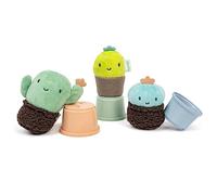 Ingenuity Calm Springs Nesting Rattles for Baby 3 Months & Up, Stackable Toys, BPA-Free Multi-Texture Rattle Set of 3, Unisex
