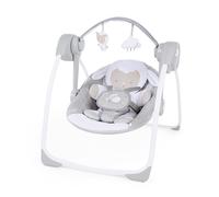Ingenuity Comfort 2 Go Compact Portable 6-Speed Baby Swing with Music, Folds for Easy Travel - Cuddle Lamb, 0-9 Months