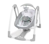 Ingenuity, ConvertMe Swing 2 Seat Swell Folding Swing Plays Music and Nature Sounds with USB Cable Easy to Clean