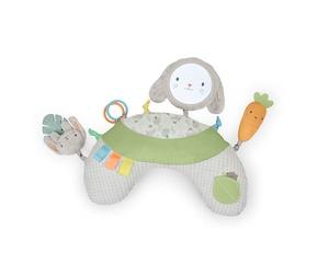 Ingenuity Cozy Prop Sylvi Tummy Time Pillow , Multi-Sensory, 4 Removable Toys, 0+M - Plush Bunny