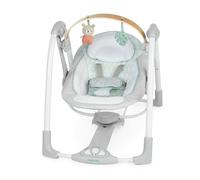 Ingenuity Cozy Spot Swing n Go Portable Swing - Removable and Rotatable Wood Toy Bar, 6-Speed, for Ages 0-9 Months, Up to 20 Pounds