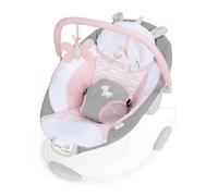 Ingenuity, Cradling Baby Bouncer Seat Flora the Unicorn, Ultra-Plush Padded Chair with Vibration and Melodies, Removable Toy Bar, Ages Newborn +, Grey