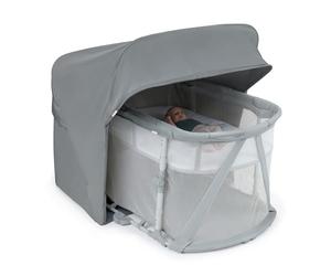 Ingenuity Dream Retreat 3-in-1 Portable Bassinet & Playard, Easy 3-Step Fold, Includes Indoor Outdoor UPF 50+ Light Blocking Shade, Mattress, & Sheet, 0-36 Months - Neutral