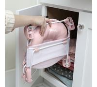 Ingenuity Foldaway 2-Position Bather, 2-Position Adjustable Support Baby Bath seat for Sink or Bathtub, Ages 0-6 Months, up to 20 pounds, Pink