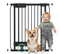 Ingenuity Doorway Baby Gate with Hands-Free Foot Pedal, Pressure or Hardware Mount, 73-80cm Wide, Dual Lock, Pet Friendly