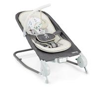 Ingenuity Happy Belly Rock-to-Bounce Seat, Music, Vibration, Detachable Toy Bar, Plush Sloth Toy, for Ages 0-6 Months, Grey - Parker
