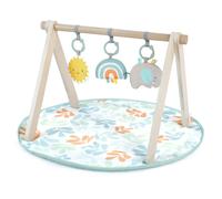 Ingenuity: ity Sun Valley Wooden Toy Arch & Play Mat Foldable A-Frame Bar with 3 Removable Toys Machine-Washable Mat Unisex for Ages 0-36 Mon