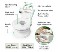 Ingenuity My Size Potty Pro Infant Potty Training Toilet Lifelike Flus