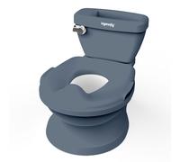 Ingenuity My Size Potty Pro, Infant Potty Training Toilet, Lifelike Flushing Sound, for Ages 18 Months, Up to 50 Pounds (Navy Blue)