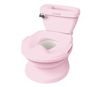 Ingenuity My Size Potty Pro, Infant Potty Training Toilet, Lifelike Flushing Sound, Splash Guard, Easy to Clean with Removable Bowl, Wipe Storage, 18 Months + (Pink)
