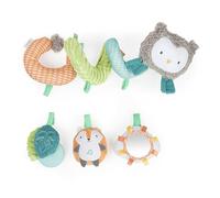 Ingenuity Nally & Friends Spiral Activity Toy Bar - Multi-Texture Removable Toys, BPA-Free Silicone Teether