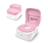 Ingenuity Prepare to Potty 3-in-1 System - Potty, Topper, Step Stool, Easy Setup, Pink, for Ages 18 Months+