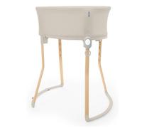 Ingenuity Right Height Adjustable Moses Basket, Baby Bassinet with Soothing Sounds & Lights - 4 Height Positions, C-Section Friendly, Mesh Sides, Portable Design