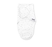 Ingenuity SwaddleMe Monogram Collection Baby Swaddle, 100% Cotton, Improves Sleep & Calms Startle Reflex, 0-3 Months, Pocket Fold Design for Easy Changes, 1.0 TOG, 1-Pack - Star Dot