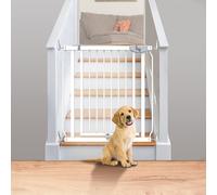 Ingenuity The Doorway Series Easy Install Baby Gate & Dog Gate, 73cm-80cm Wide, 75cm Tall, Hardware or Pressure Mounted - White