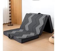 INGEROOM - 4 Inch Memory Foam Folding Camping Mattress with Portable Handle Non Slip Folding Mattress for Travel Yoga Washable Breathable Cover