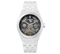 Ingersoll 1892 The Broadway Mens 43mm Automatic Watch with Black Dial and White Ceramic Bracelet I15101