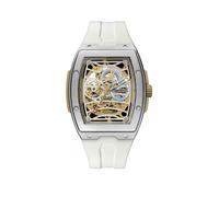 Ingersoll 1892 The Challenger Automatic Mens Watch with White Dial and White PU Strap- I12308, White, Men White
