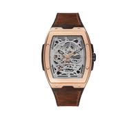 Ingersoll 1892 The Challenger Mens 45mm Automatic Watch with Silver Dial and Brown Horween Leather Strap I12303