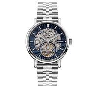 Ingersoll 1892 The Charles Mens 44mm Automatic Watch with Black Skeleton Dial and Silver Stainless Steel Bracelet I05807