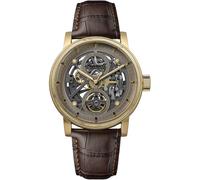 Ingersoll The Guy Mens 44mm Automatic Watch with Grey Dial and Brown Leather Strap I17502