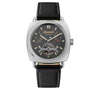 Ingersoll 1892 The Nashville Mens 43mm Automatic Watch with Grey Open Heart Dial and Black Leather Strap I13002