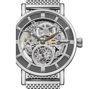 Ingersoll The Herald Automatic Watch with a Grey Dial and a Silver Stainless Steel Strap, Silver, Men Ilver