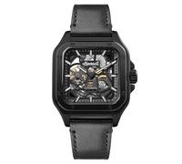 Ingersoll The Ollie Mens 45mm Automatic Watch with Black Dial and Black Leather Strap