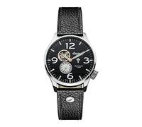 Ingersoll Men's Automatic Watch with Black Dial Analogue Display and Black Leather Strap IN1003BK
